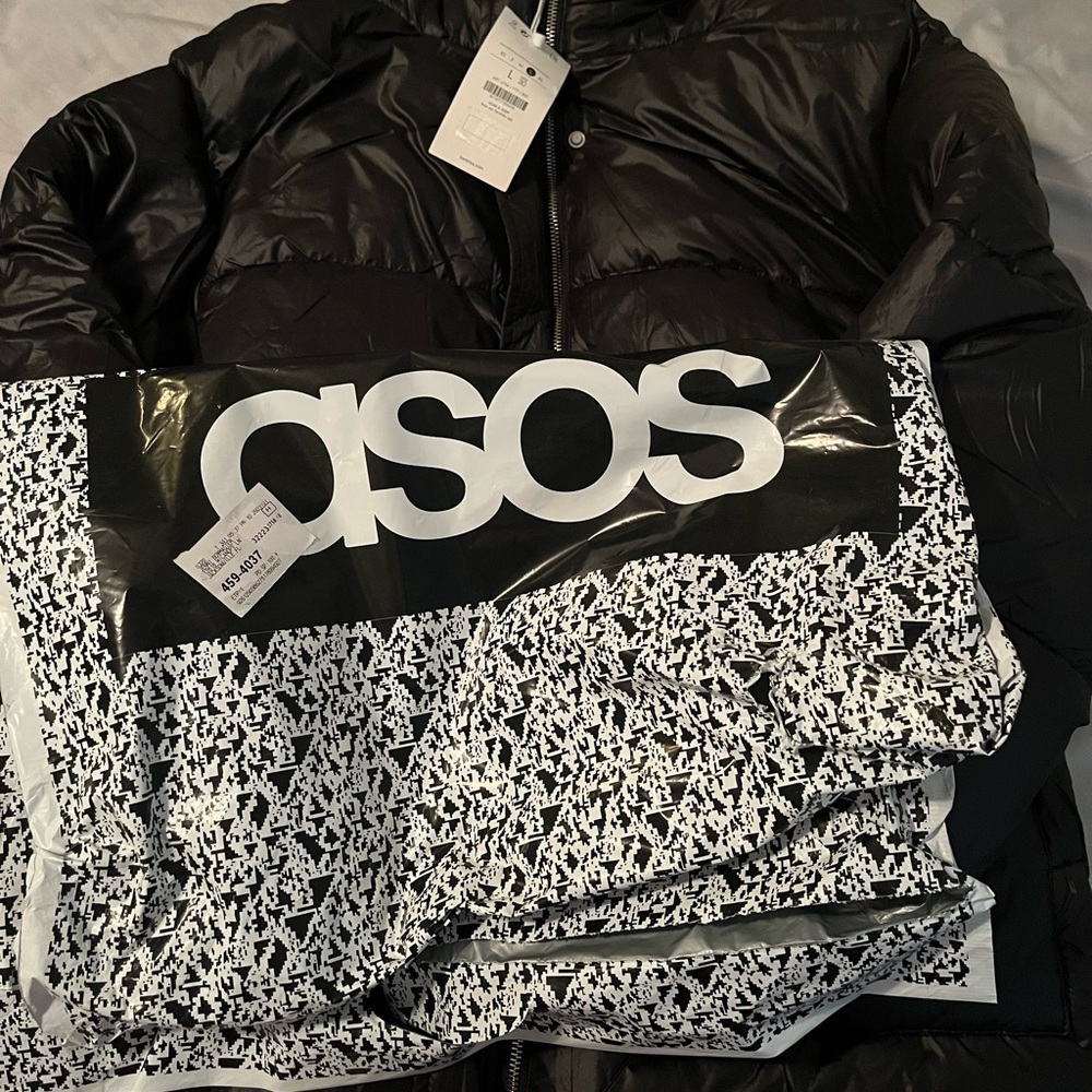 ASOS black bomber jacket